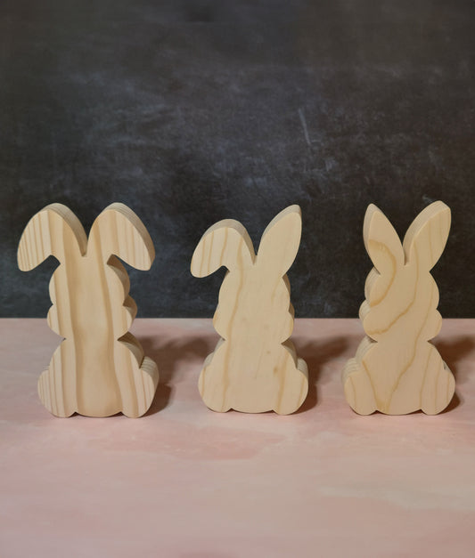 Unfinished Wooden Easter Bunny Cutout