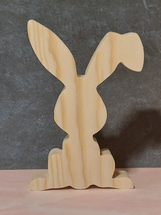 Unfinished Wooden Easter Bunny Cutout