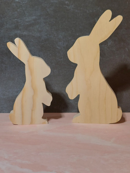 Unfinished Wooden Easter Bunny Cutout