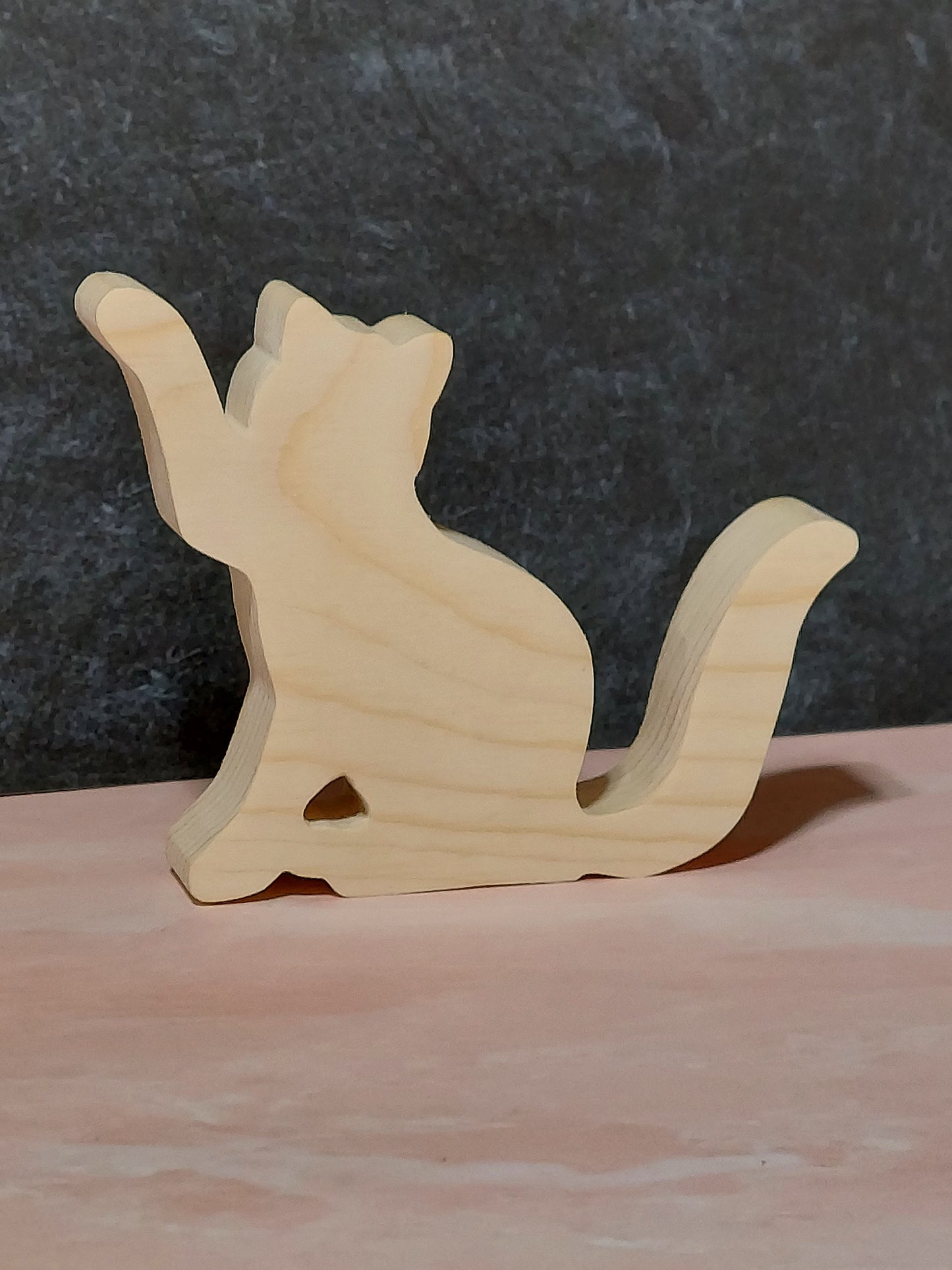Unfinished Wooden Cat Cutout