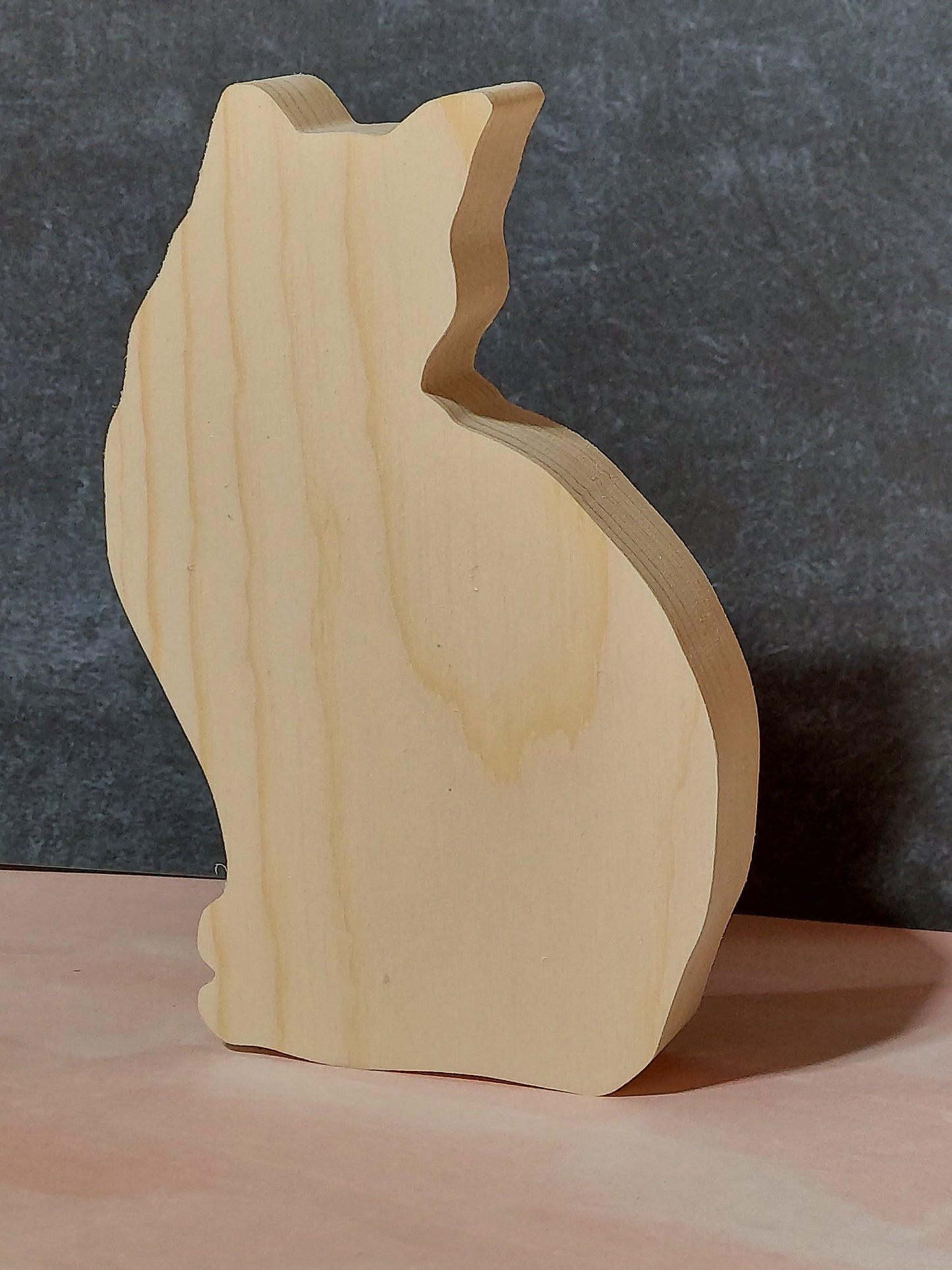 Unfinished Wooden Cat Cutout