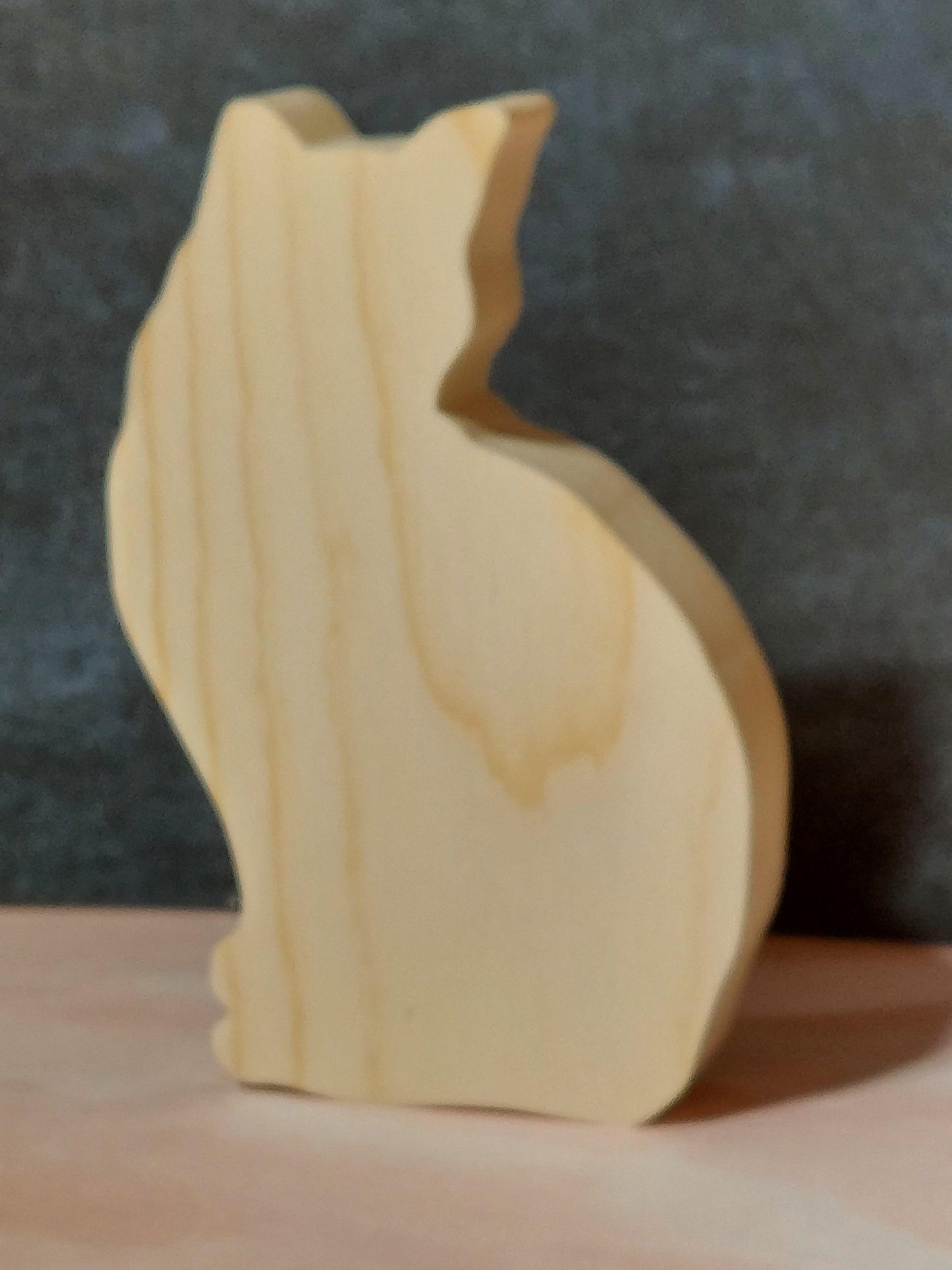 Unfinished Wooden Cat Cutout