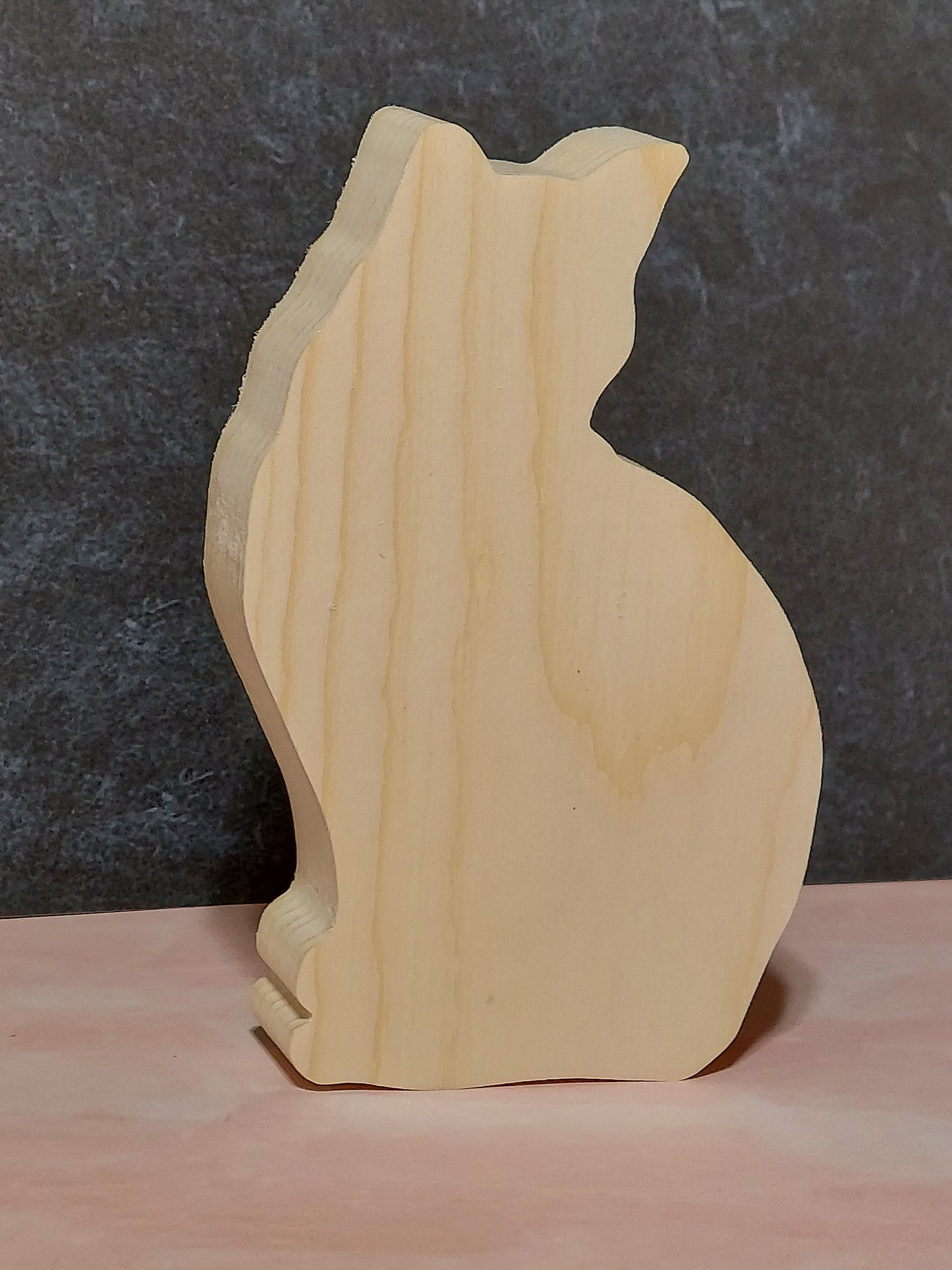 Unfinished Wooden Cat Cutout