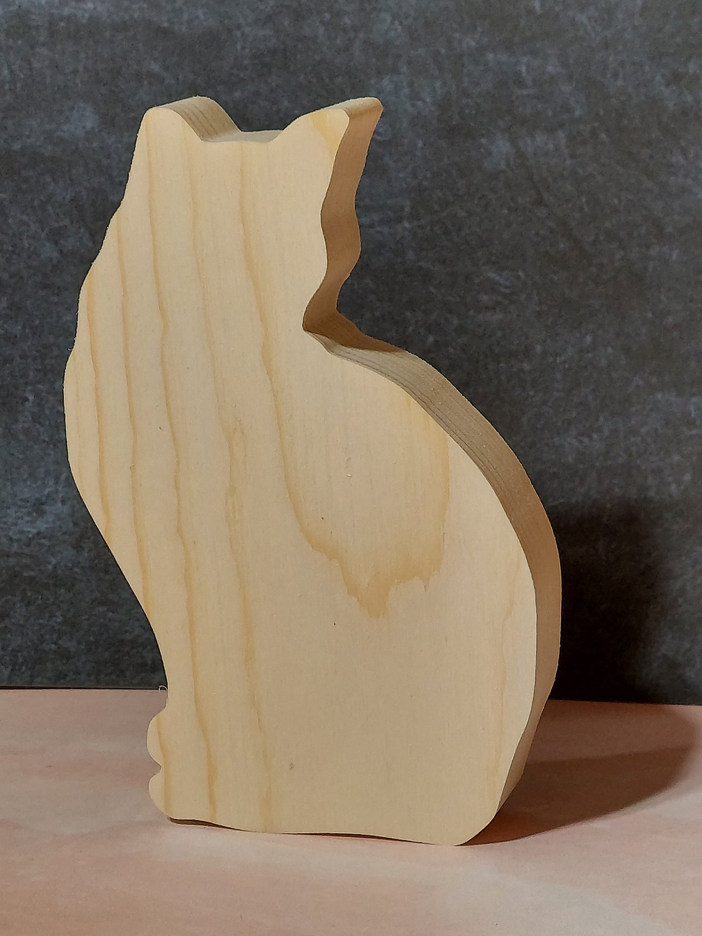 Unfinished Wooden Cat Cutout