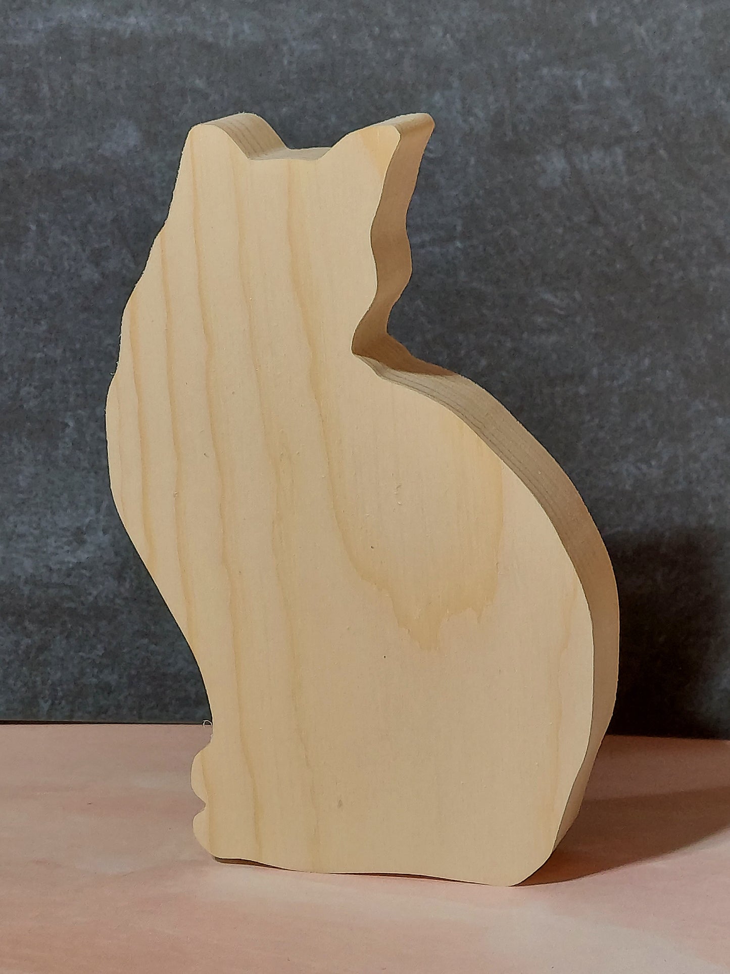Unfinished Wooden Cat Cutout