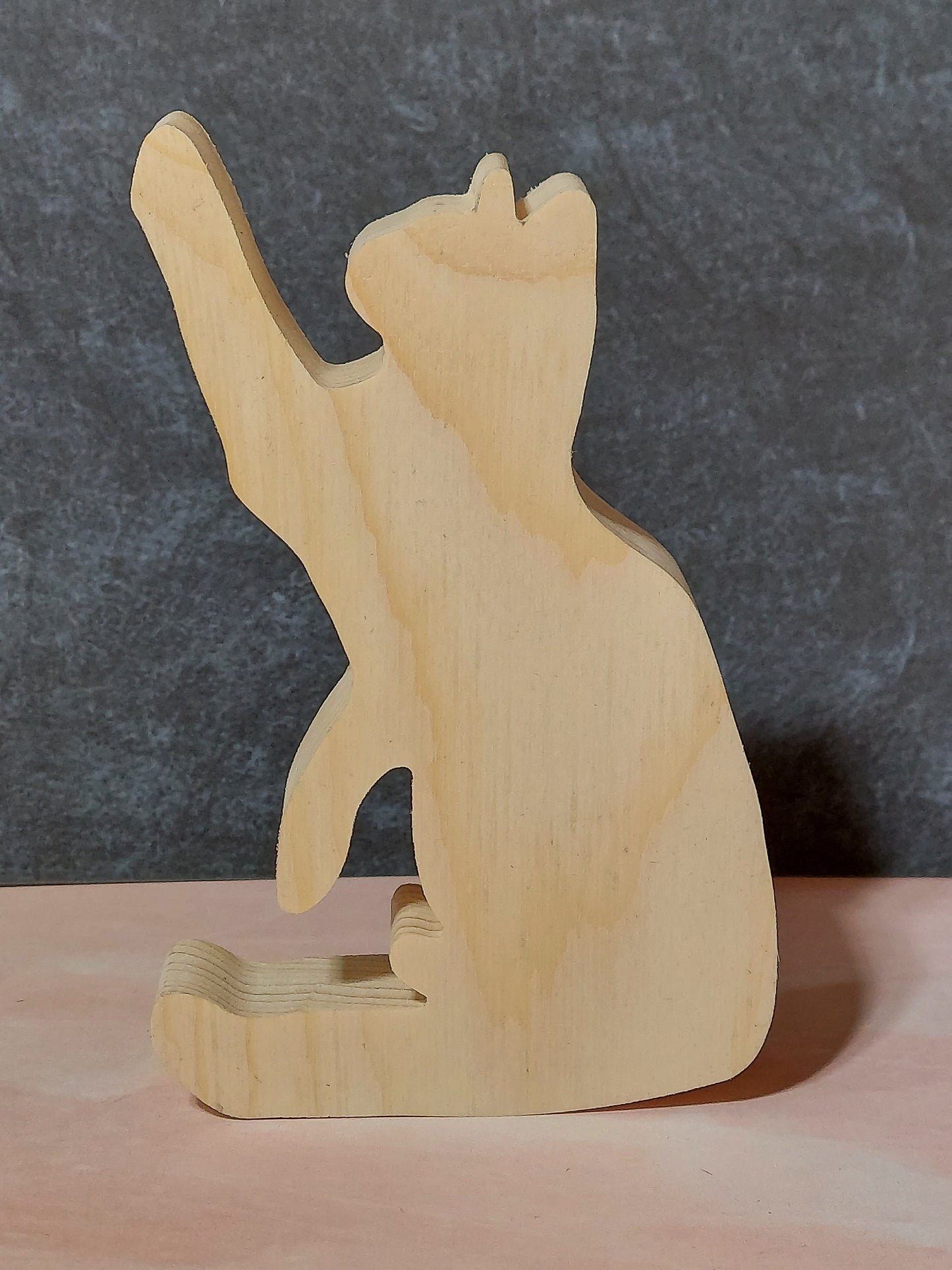 Unfinished Wooden Cat Cutout