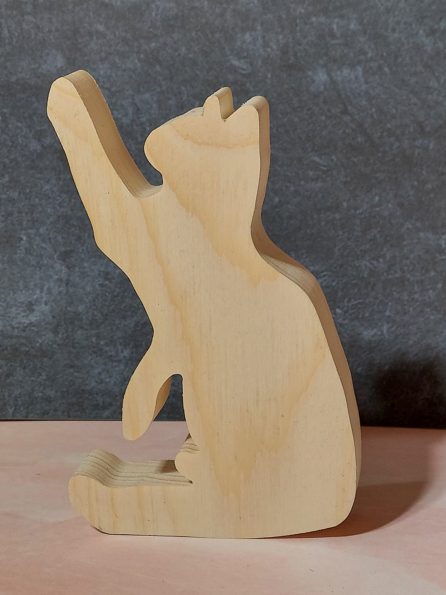 Unfinished Wooden Cat Cutout