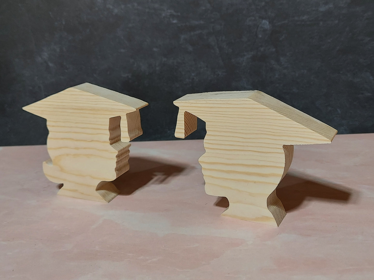 Unfinished Wooden Graduation Head Cutout