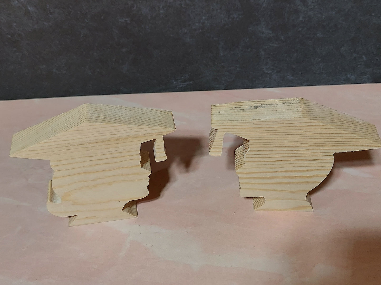 Unfinished Wooden Graduation Head Cutout