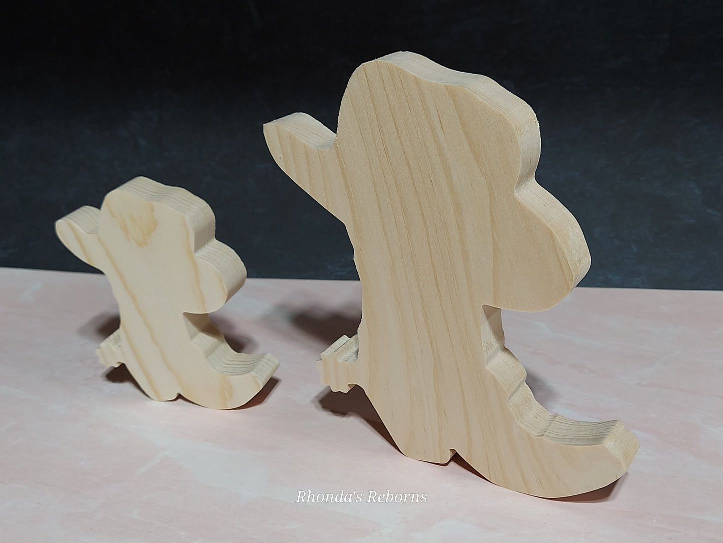 Unfinished Wooden Cowboy Boot Cutout