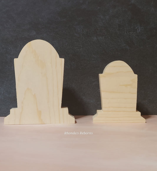 Unfinished Wooden Tombstone Cutout