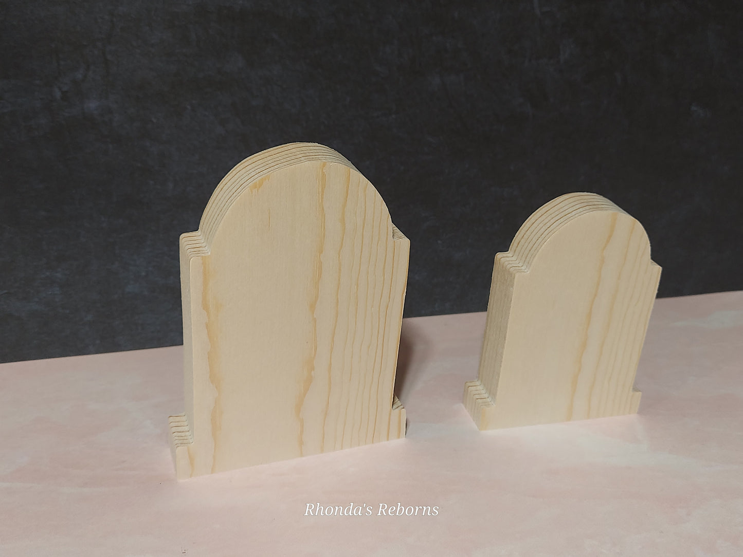 Unfinished Wooden Tombstone Cutout