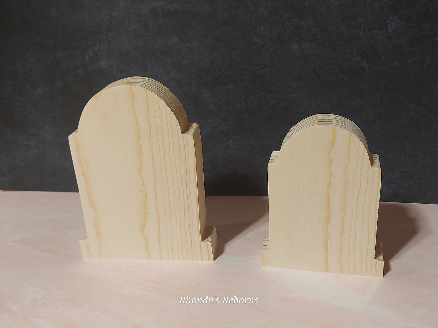 Unfinished Wooden Tombstone Cutout