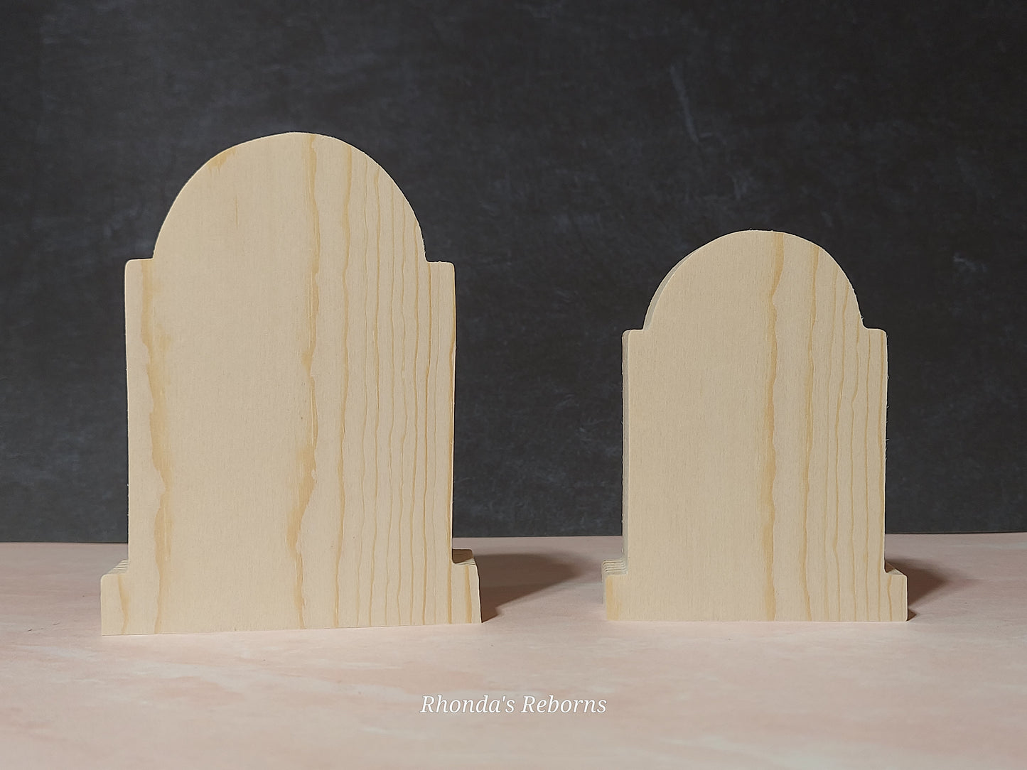 Unfinished Wooden Tombstone Cutout