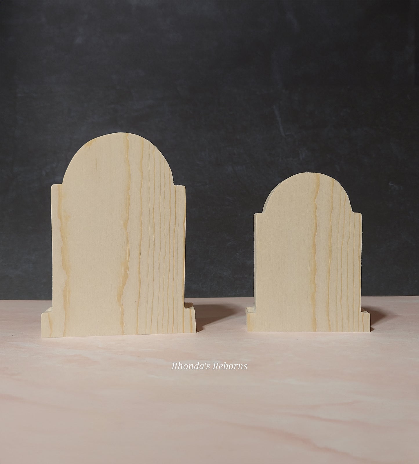 Unfinished Wooden Tombstone Cutout
