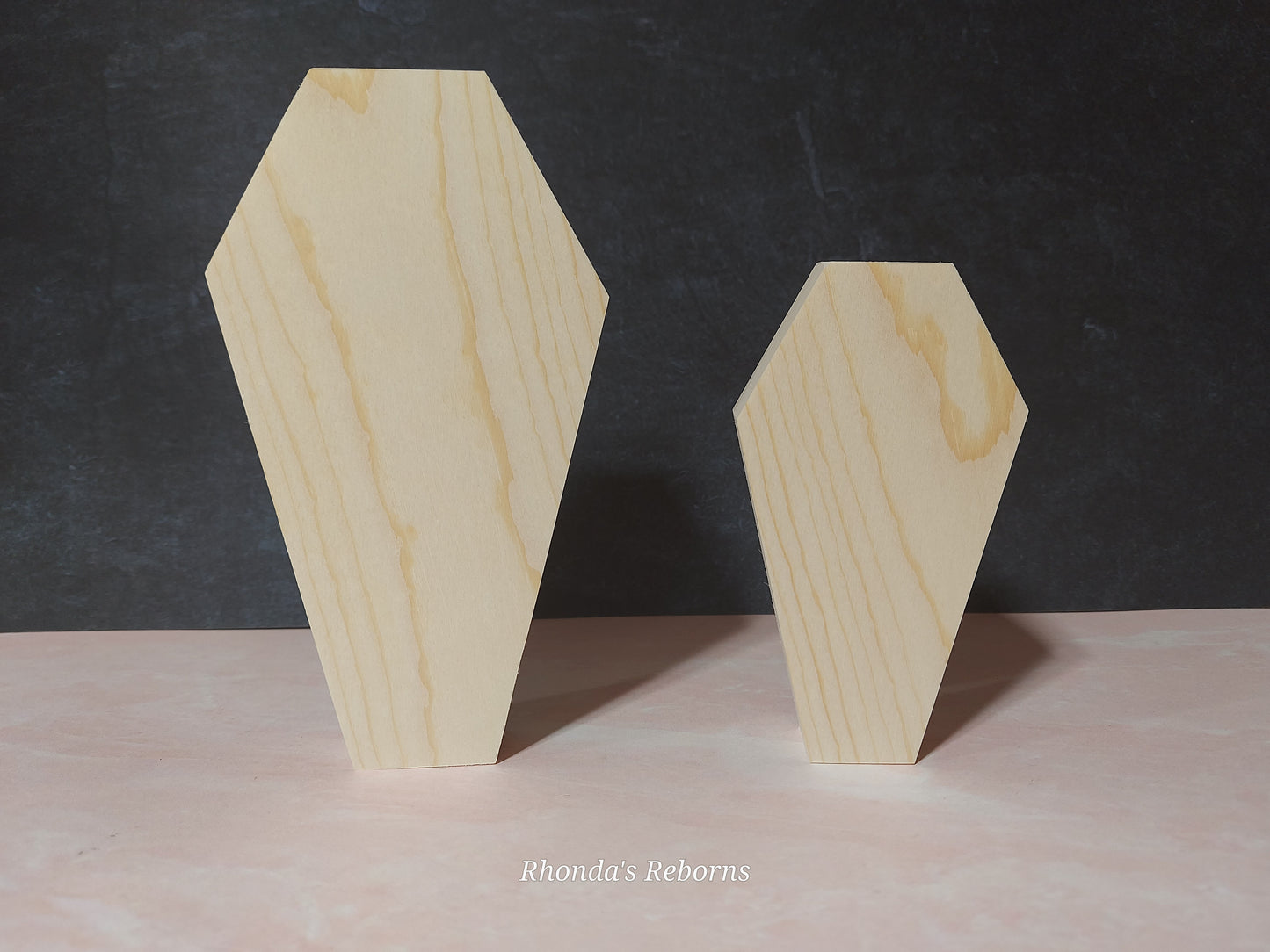 Unfinished Wooden Coffin Cutout