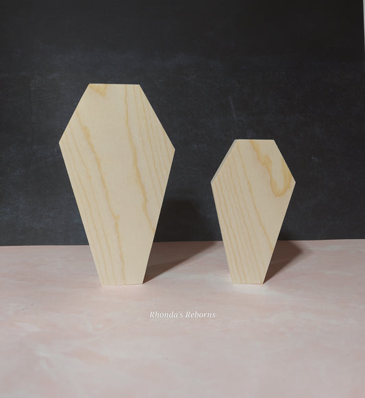 Unfinished Wooden Coffin Cutout