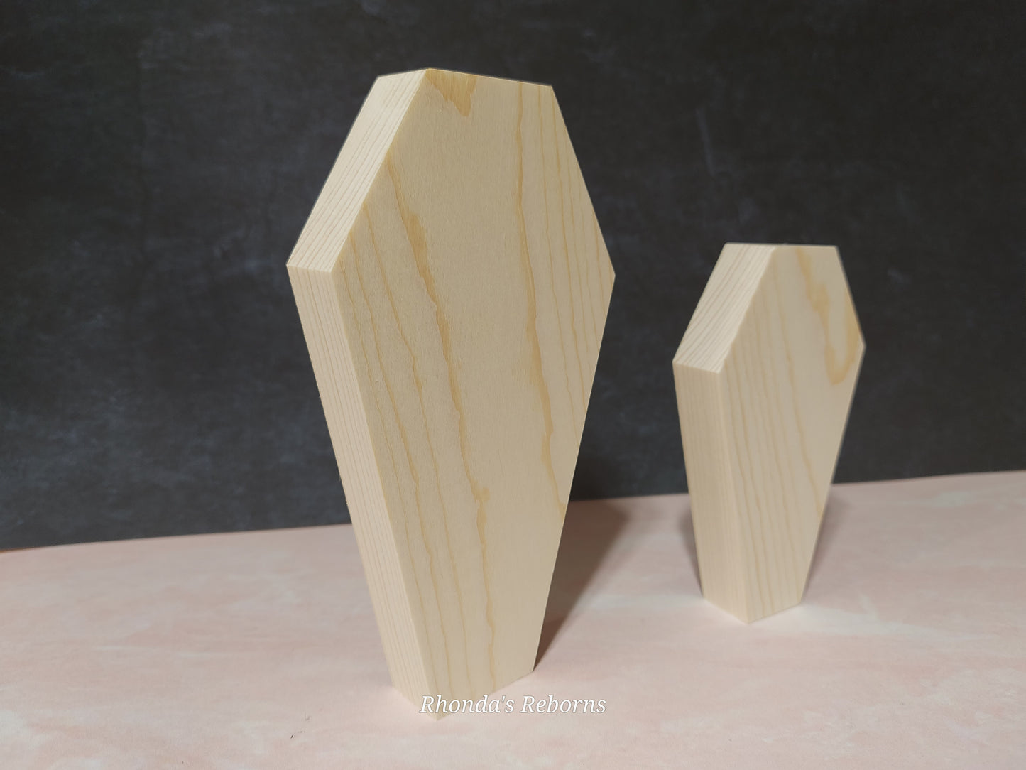 Unfinished Wooden Coffin Cutout