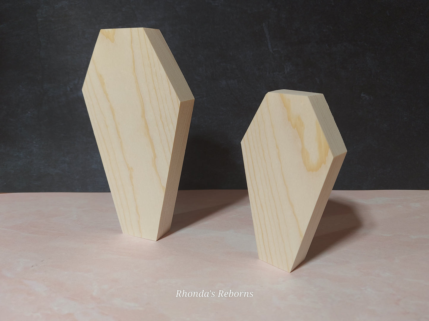 Unfinished Wooden Coffin Cutout