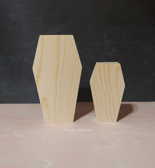 Unfinished Wooden Coffin Cutout