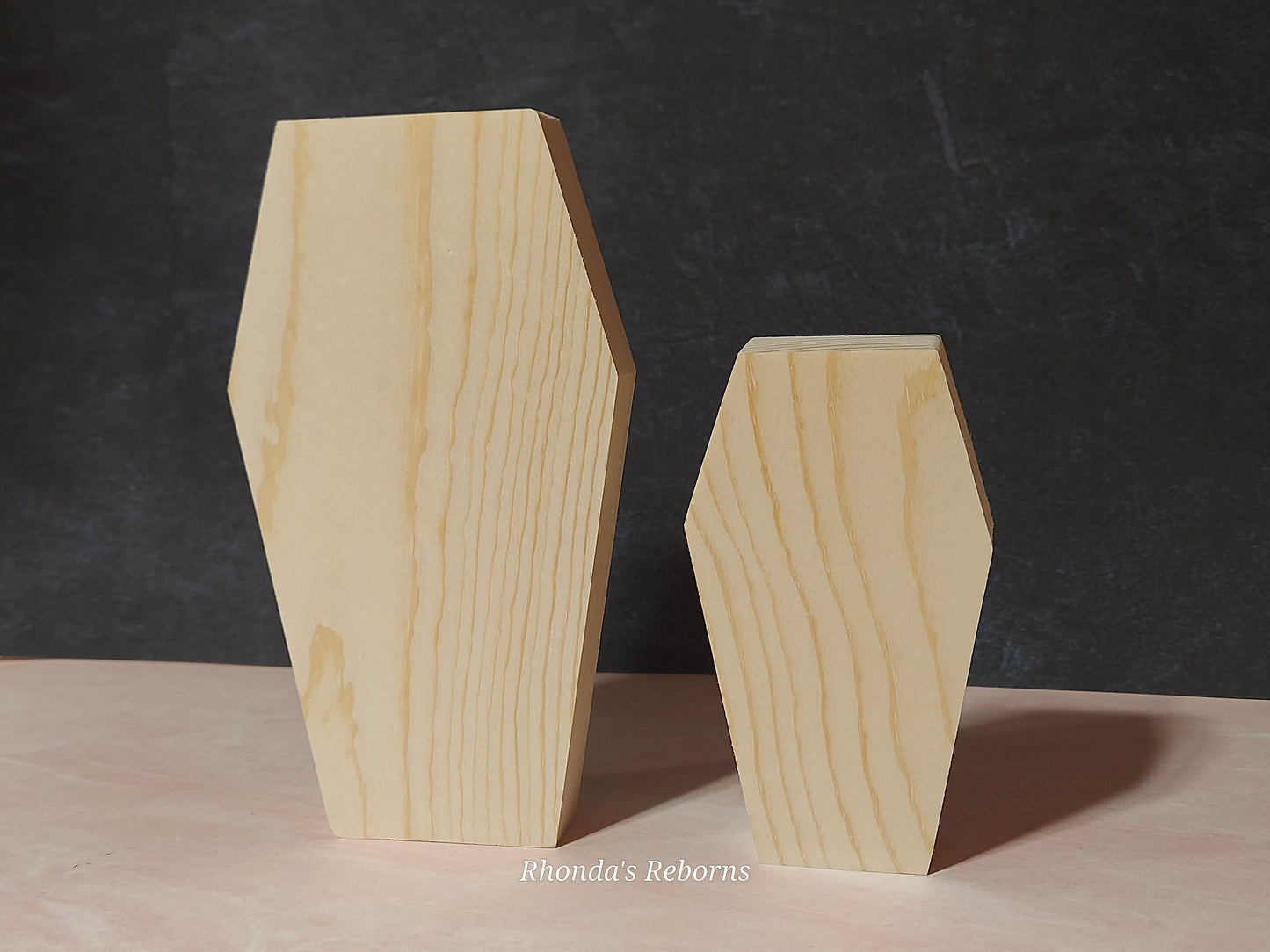 Unfinished Wooden Coffin Cutout