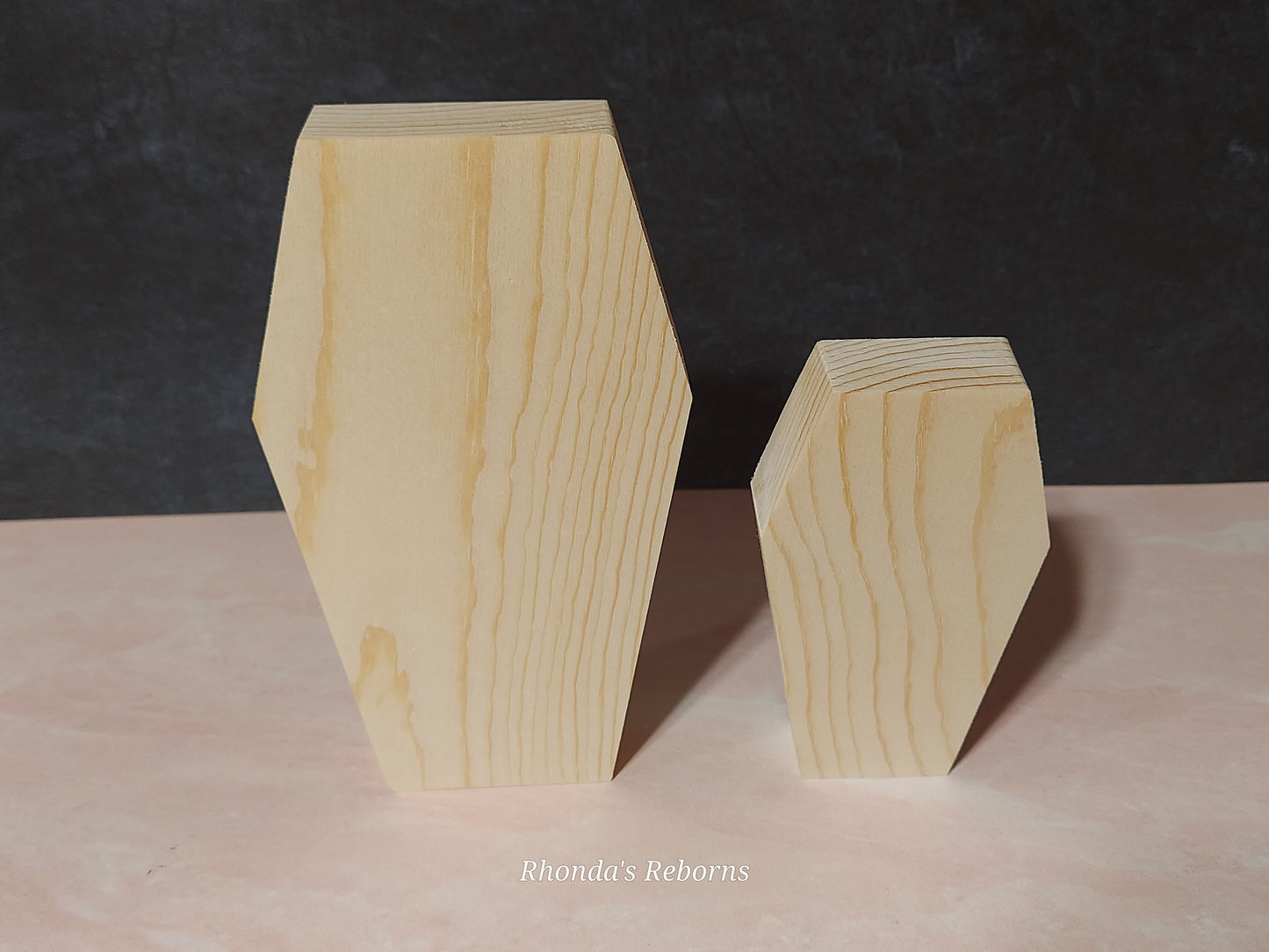 Unfinished Wooden Coffin Cutout