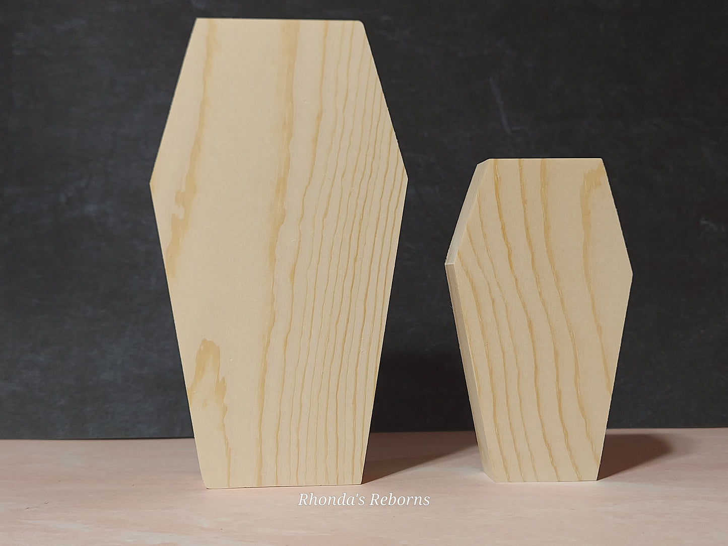 Unfinished Wooden Coffin Cutout