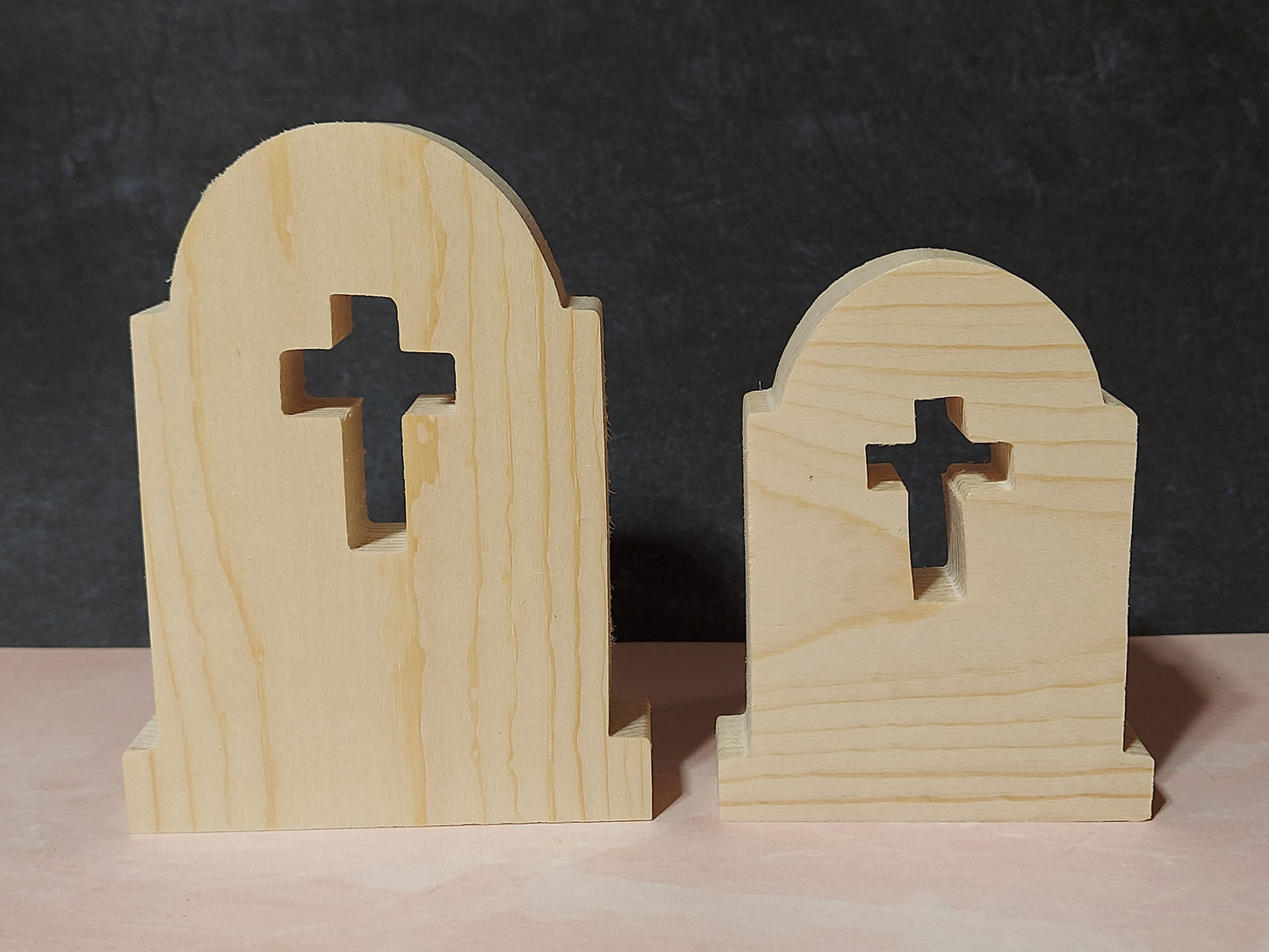 Unfinished Wooden Tombstone Cutout