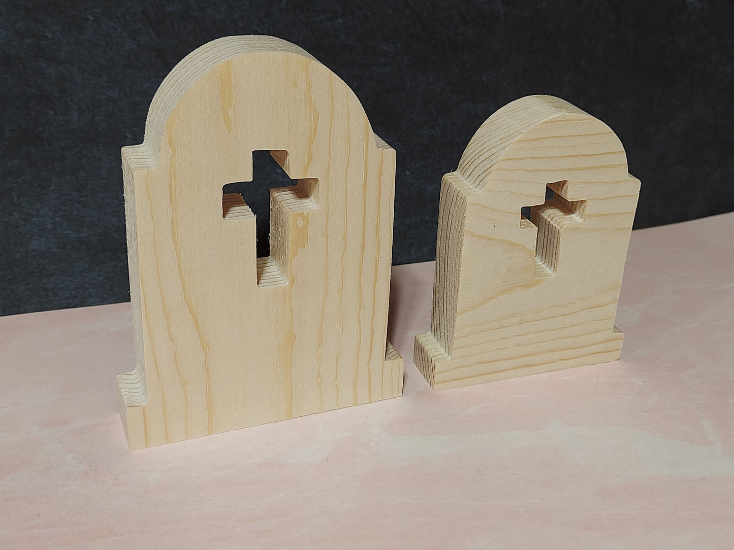 Unfinished Wooden Tombstone Cutout