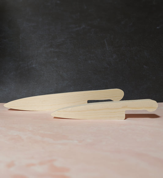 Unfinished Wooden Knife Cutout