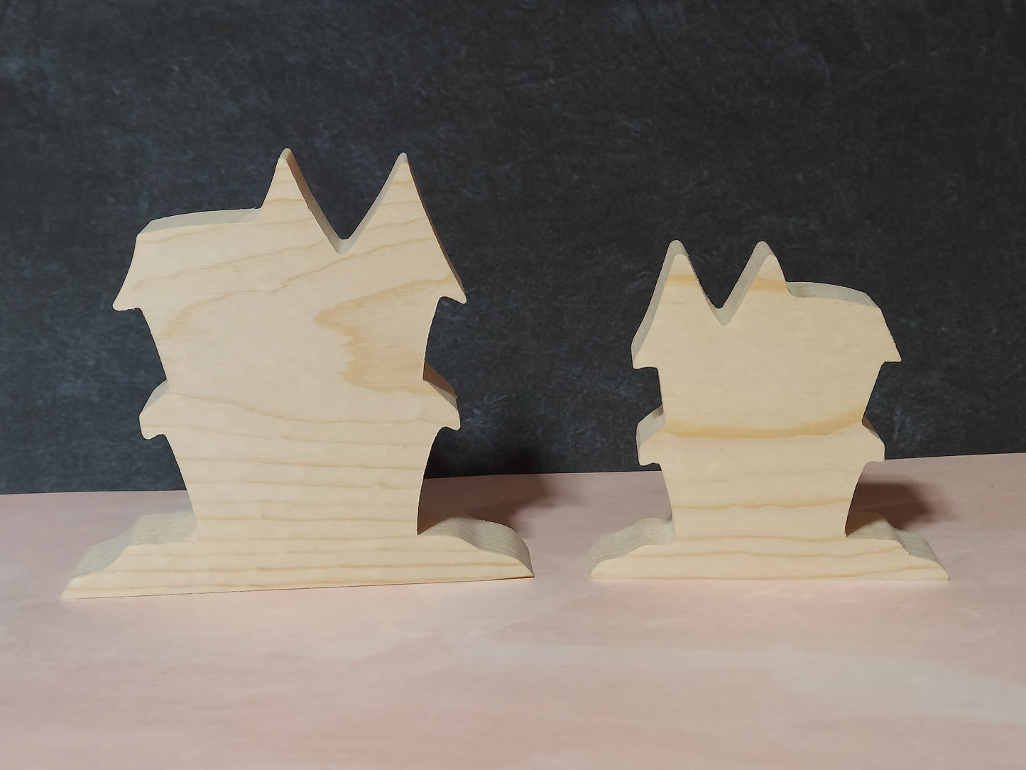 Unfinished Wooden Haunted House Cutout