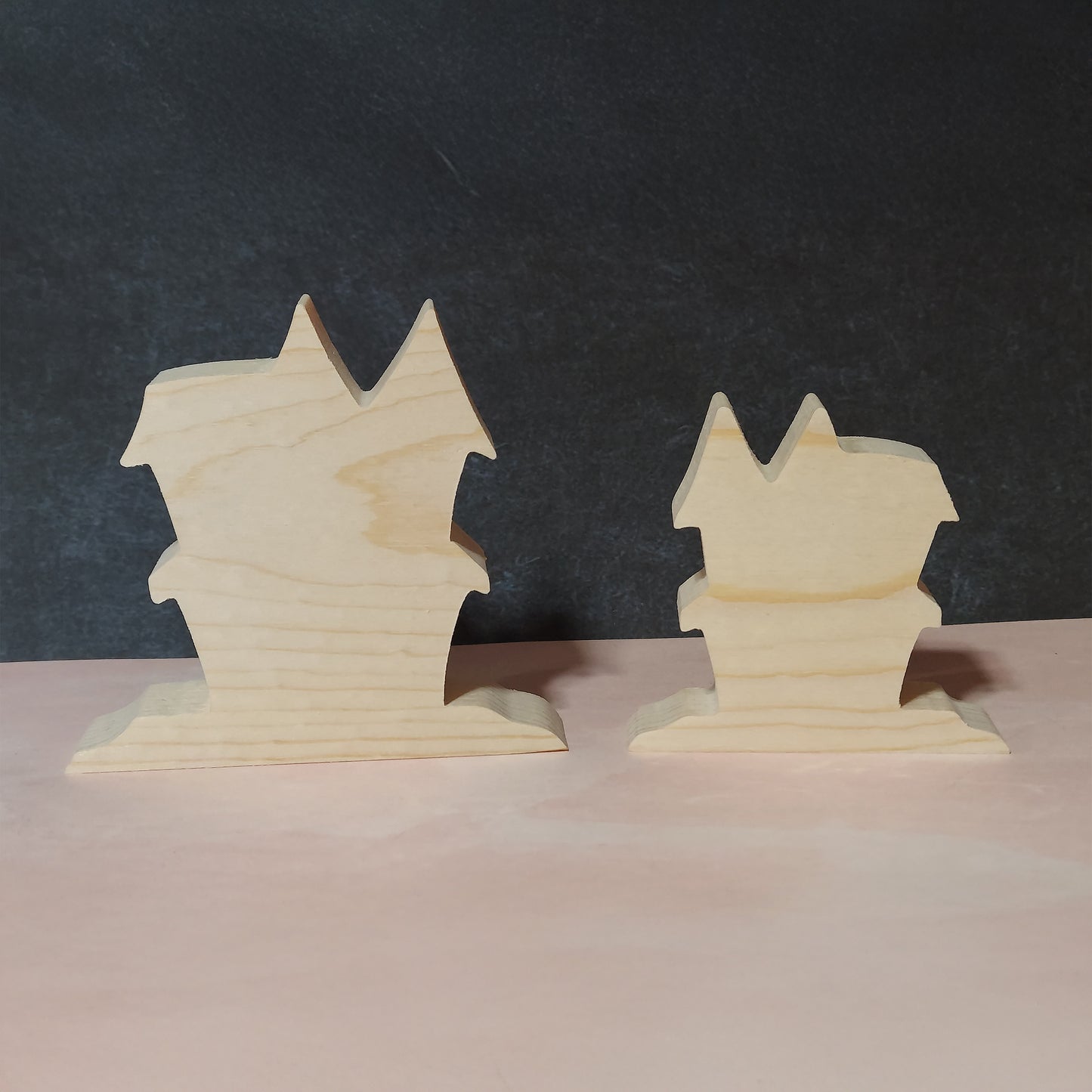 Unfinished Wooden Haunted House Cutout