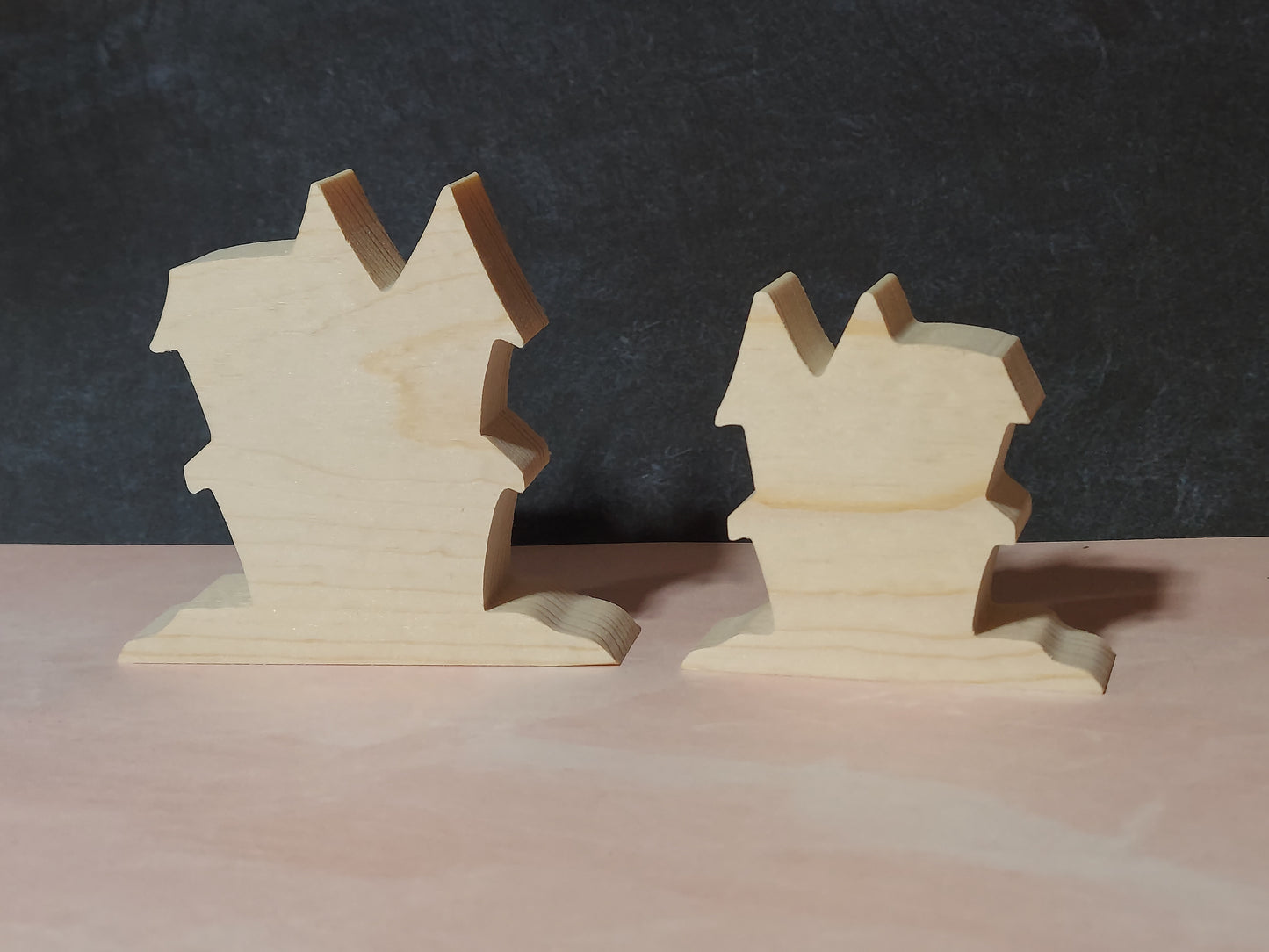 Unfinished Wooden Haunted House Cutout