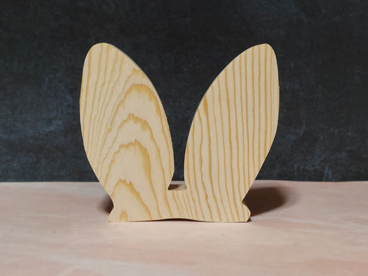 Unfinished Wooden Bunny Ears Cutout
