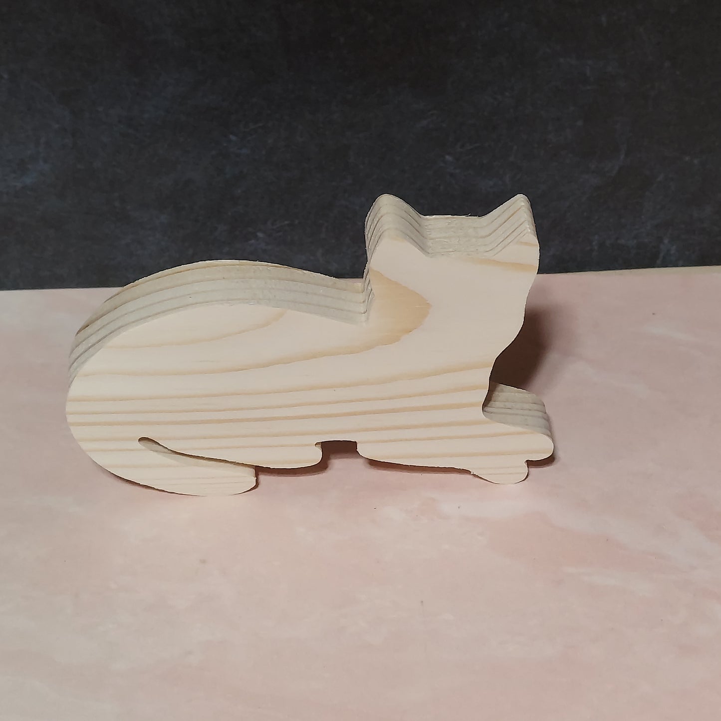 Unfinished Wooden Cat Cutout