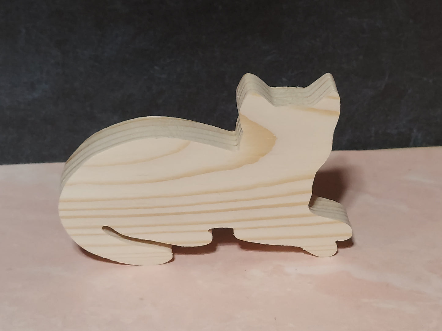 Unfinished Wooden Cat Cutout