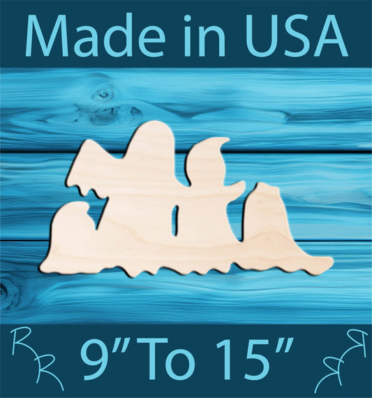 Unfinished Wood Ghost Shape