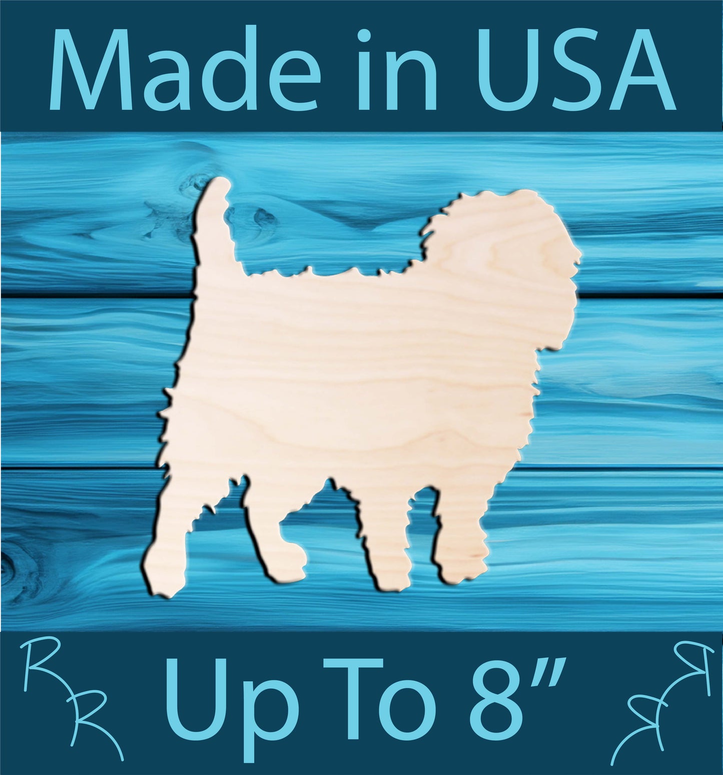 Unfinished Wood Dog Shape - Affenpinscher monkey terrier