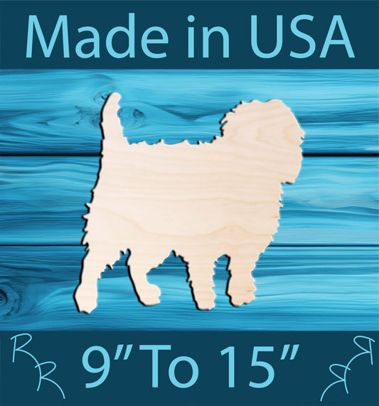 Unfinished Wood Dog Shape - Affenpinscher monkey terrier
