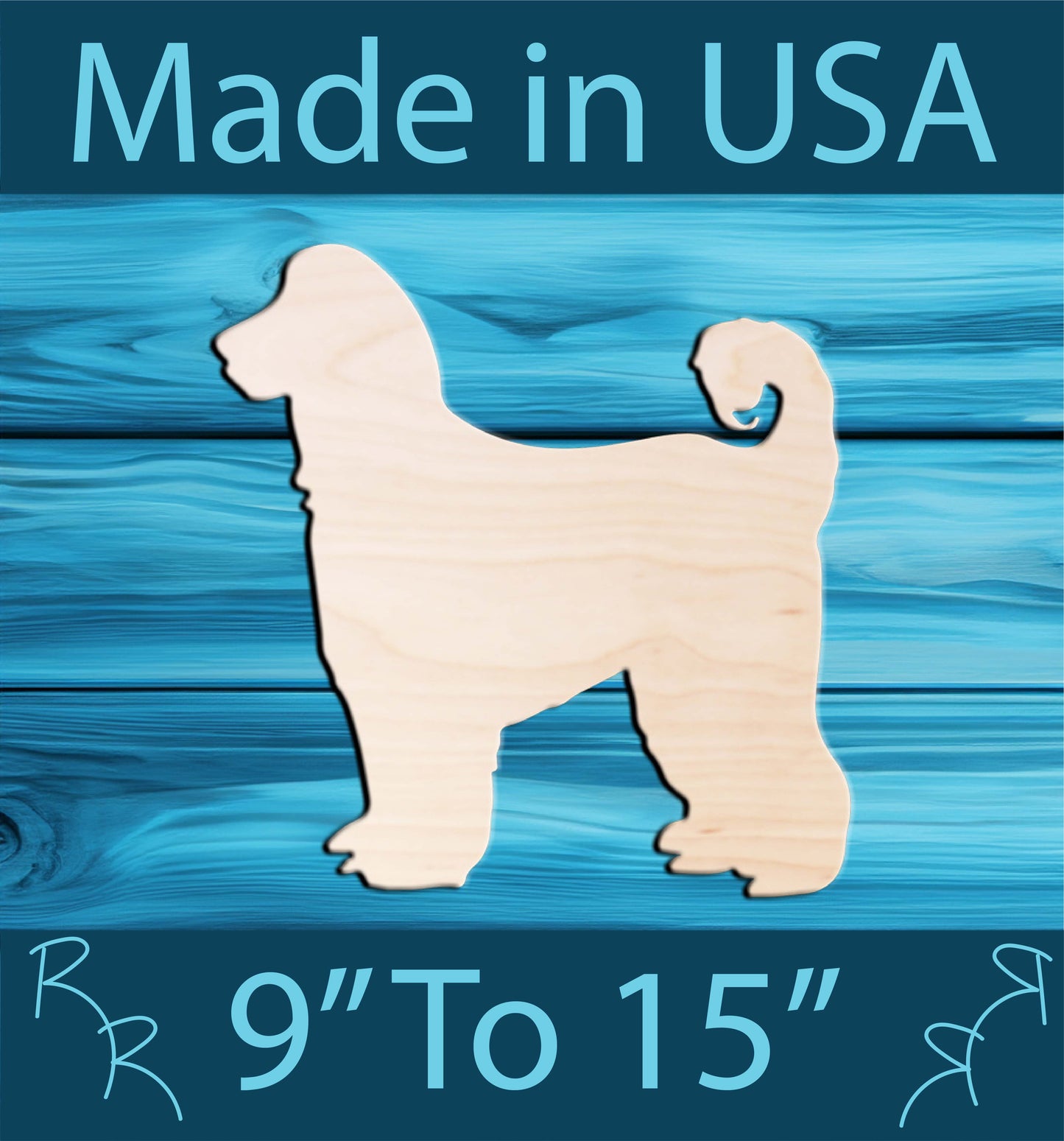 Unfinished Wood Dog Shape - Afghan Hound