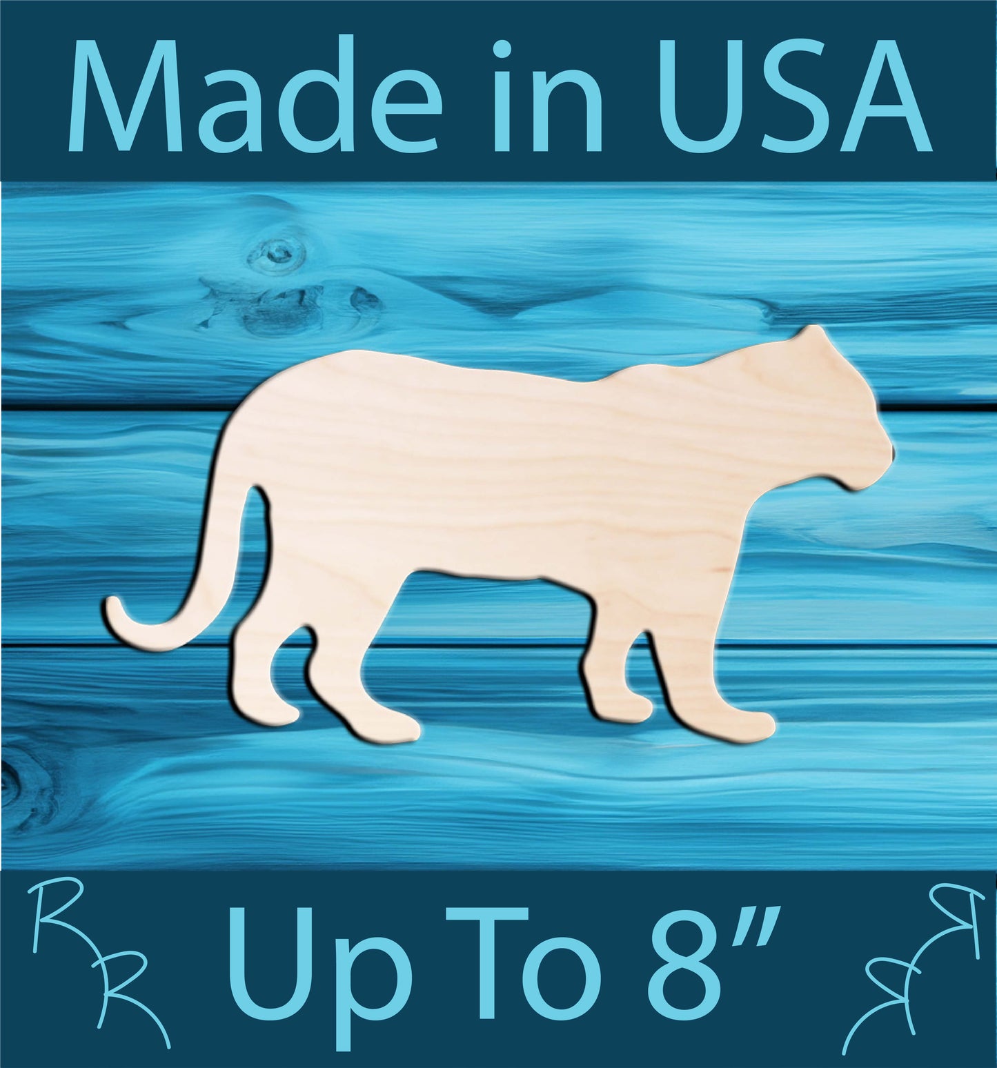 Unfinished Wood Lion Shape