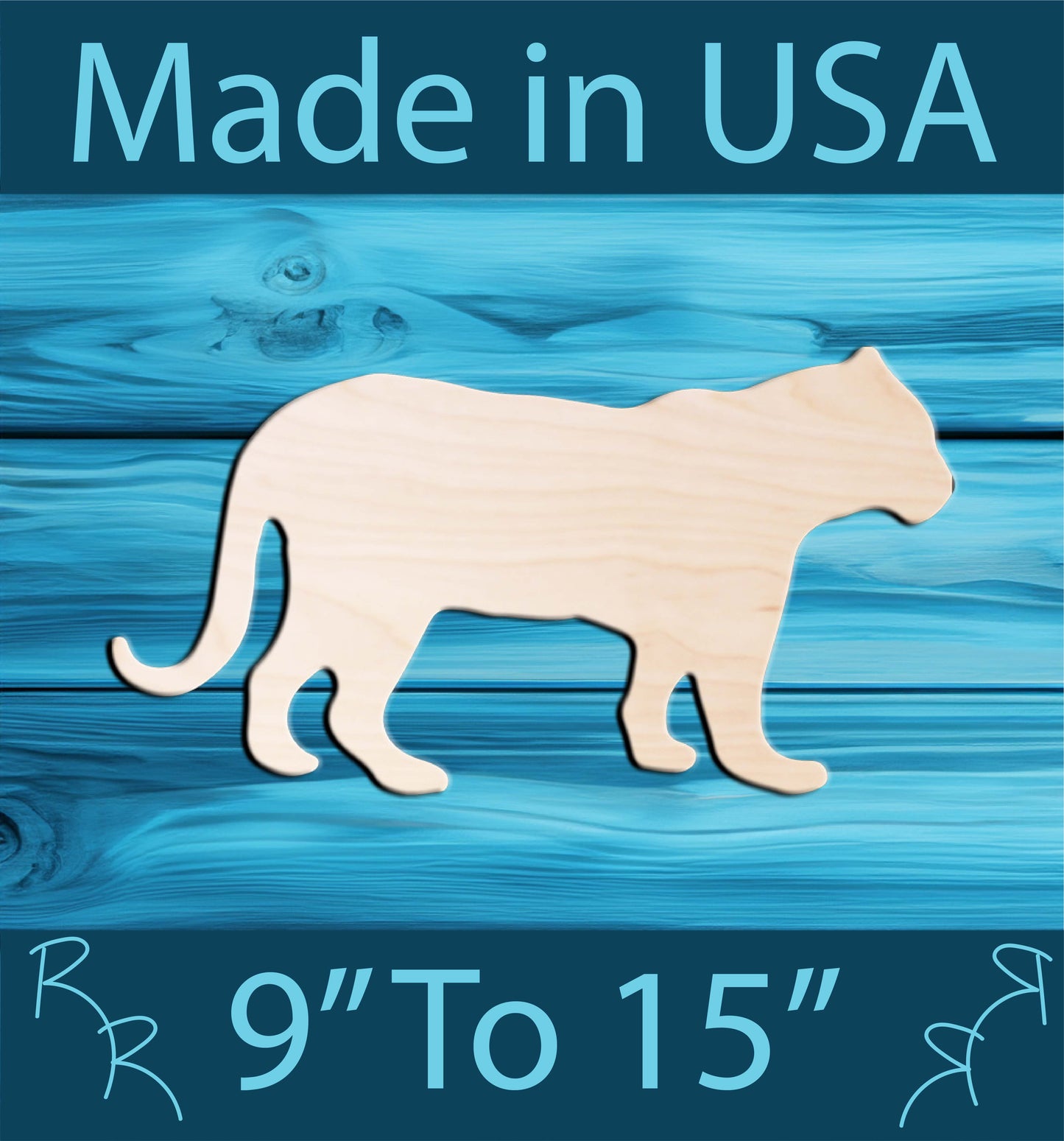 Unfinished Wood Lion Shape