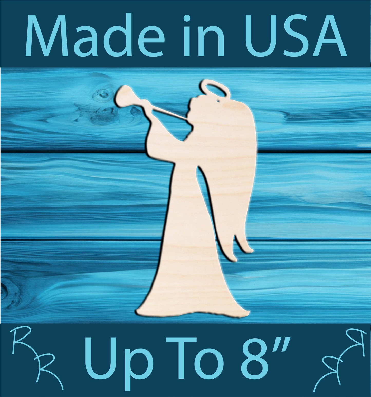 Unfinished Wood Angel Shape