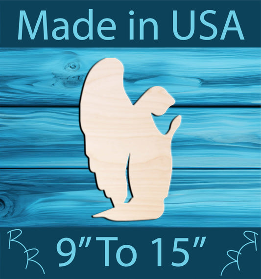 Unfinished Wood Angel Shape