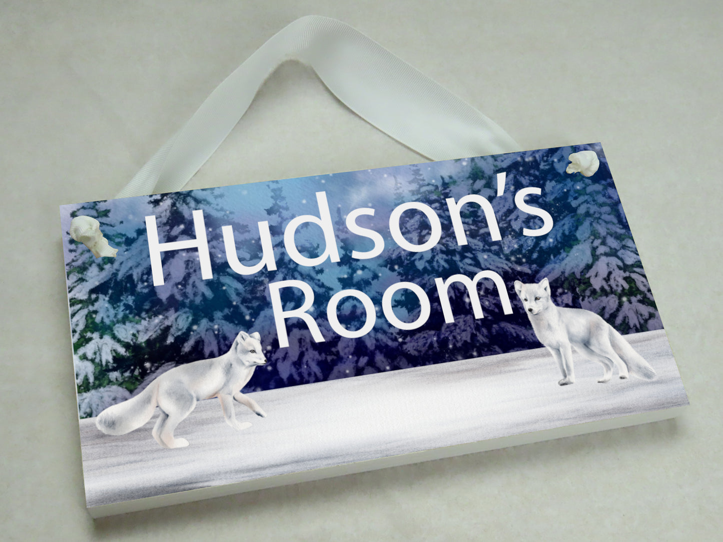 Arctic Fox Door Sign