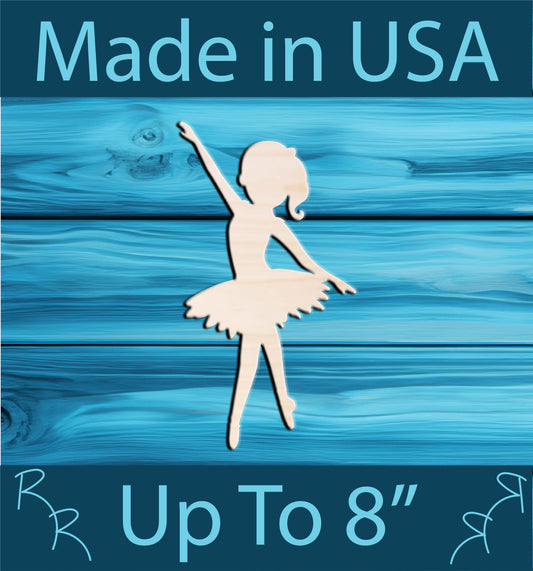 Unfinished Wood Ballerina Shape