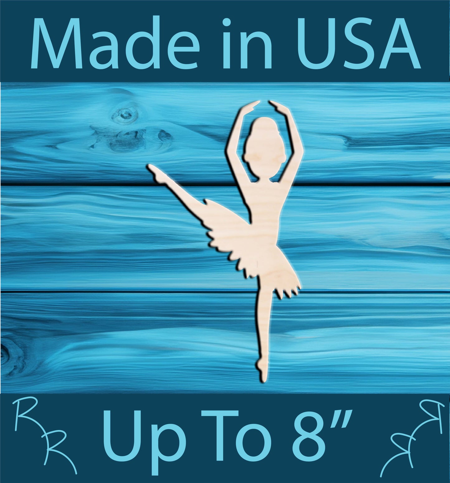 Unfinished Wood Ballerina Shape