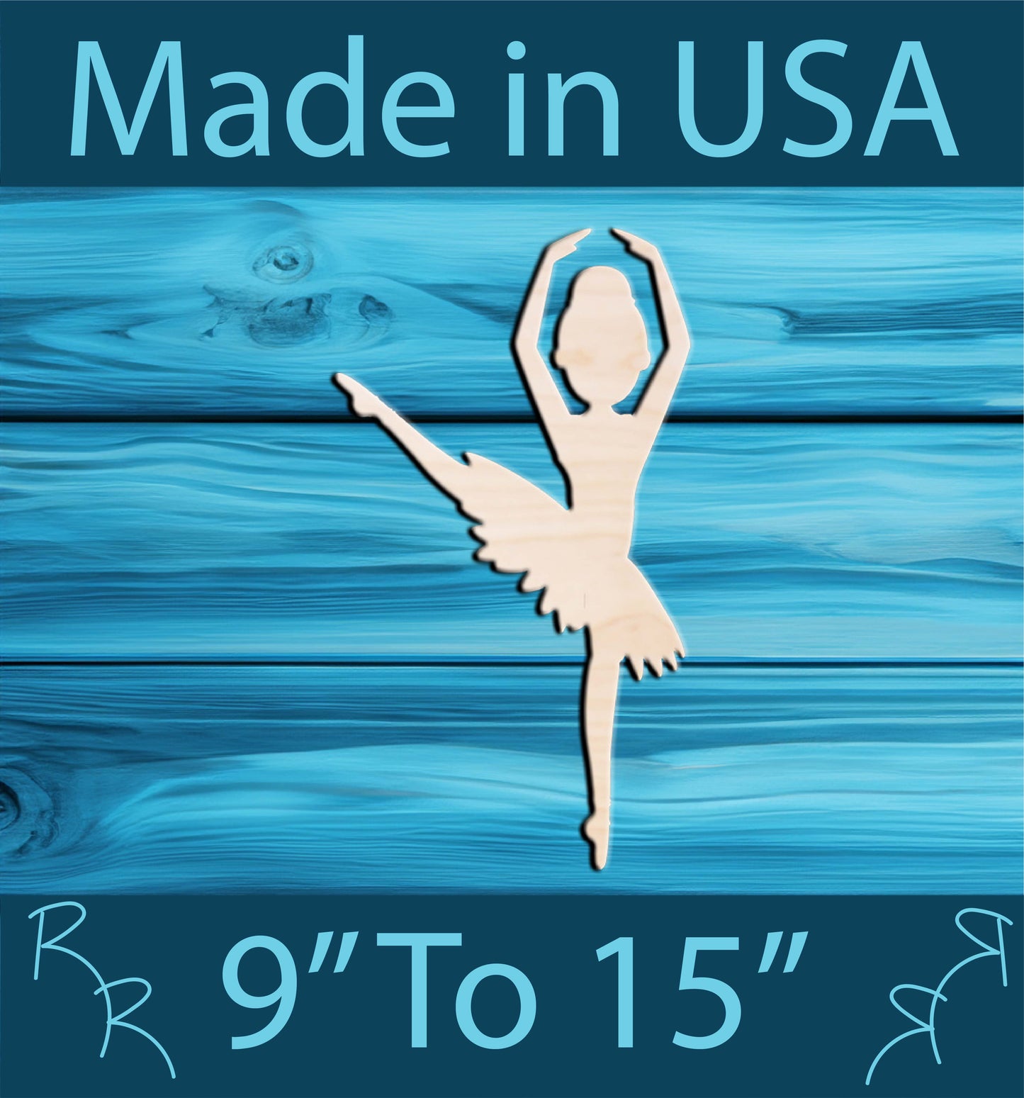 Unfinished Wood Ballerina Shape