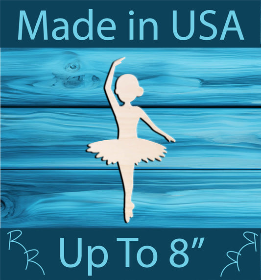 Unfinished Wood Ballerina Shape
