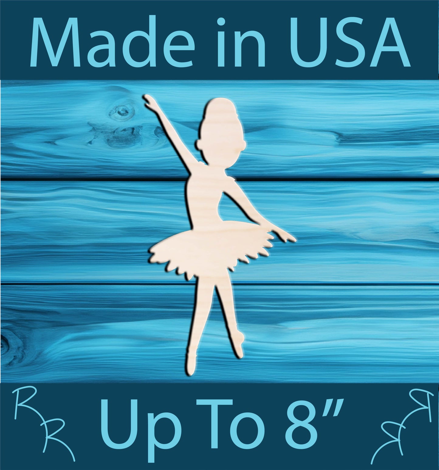 Unfinished Wood Ballerina Shape